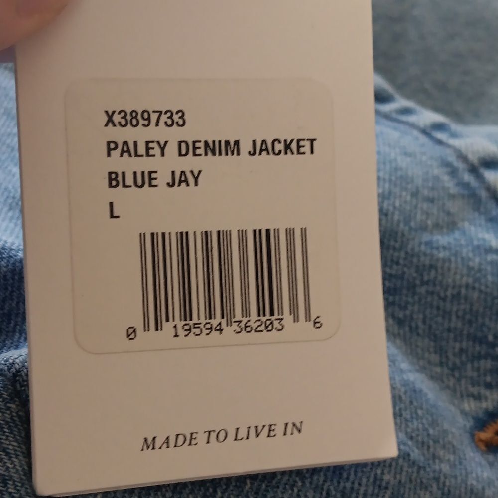 Xirena Blue Jay Paley Cropped Denim Jacket - Size L Transitional NWT Streetwear - Picture 8 of 10